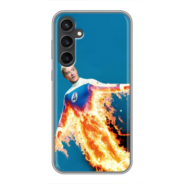 Чехол с принтом «Человек-факел в огне» для Samsung Galaxy S23 FE