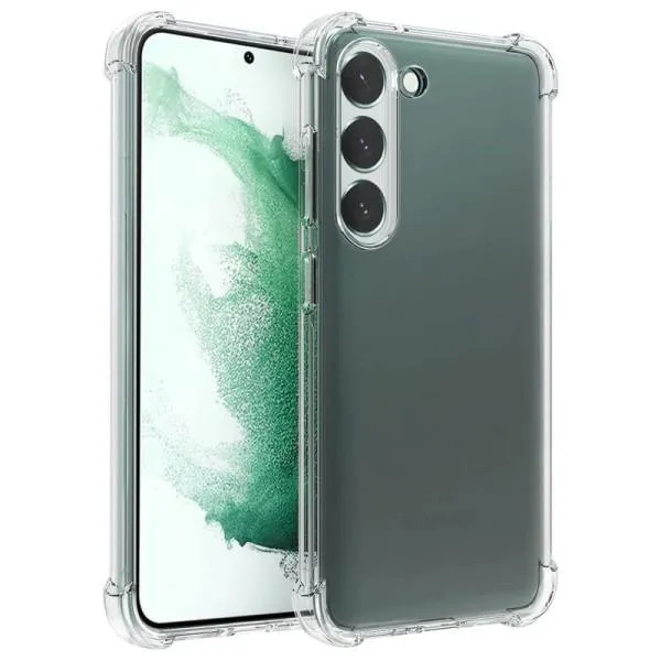 TPU чохол GETMAN Ease logo посилені кути Full Camera для Samsung Galaxy S23+ — Прозорий — фото 1