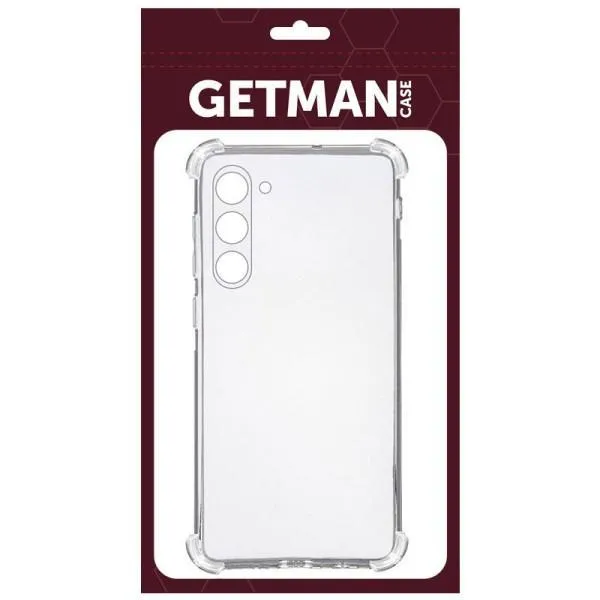 TPU чохол GETMAN Ease logo посилені кути Full Camera для Samsung Galaxy S23+ — Прозорий — фото 3