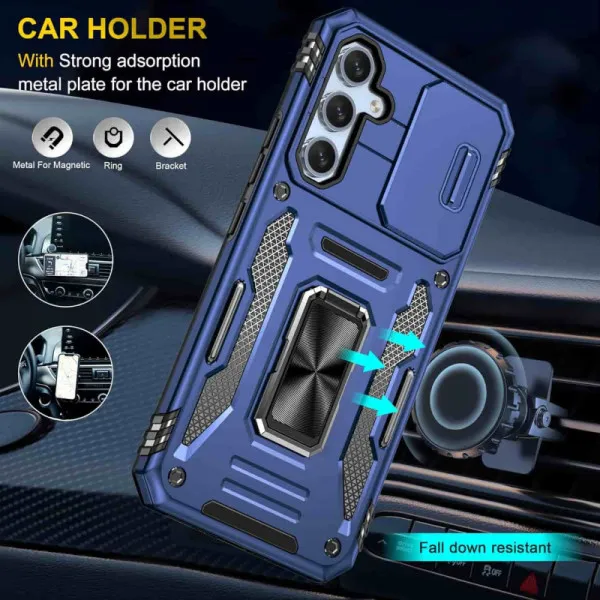 Ударопрочный чехол Camshield Army Ring для Samsung Galaxy S23+ — Синий — фото 2 Ударопрочный чехол Camshield Army Ring для Samsung Galaxy S23+ — Синий — фото 2