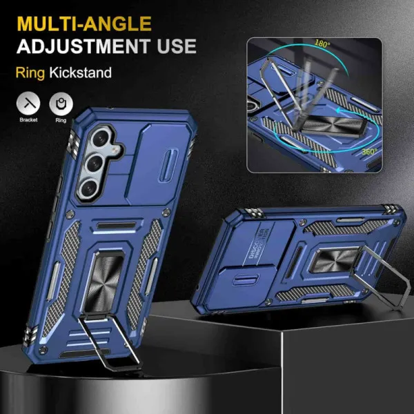 Ударопрочный чехол Camshield Army Ring для Samsung Galaxy S23+ — Синий — фото 3 Ударопрочный чехол Camshield Army Ring для Samsung Galaxy S23+ — Синий — фото 3