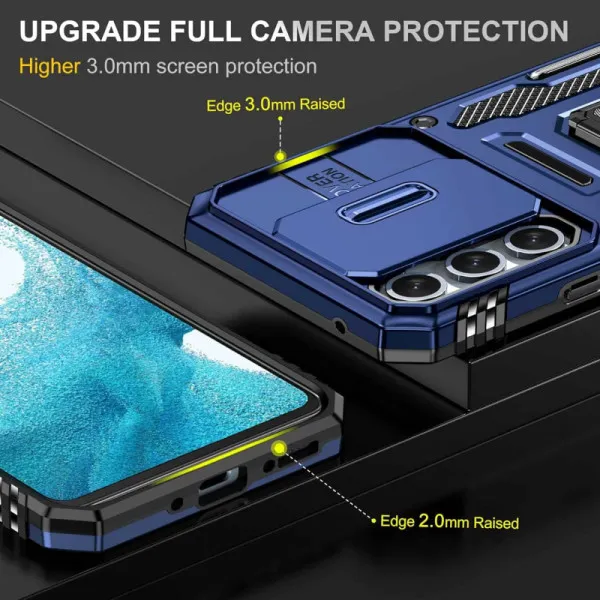 Ударопрочный чехол Camshield Army Ring для Samsung Galaxy S23+ — Синий — фото 5 Ударопрочный чехол Camshield Army Ring для Samsung Galaxy S23+ — Синий — фото 5