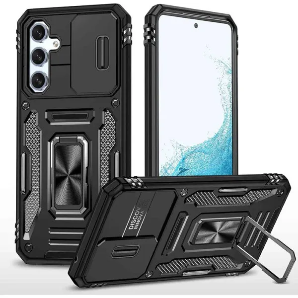 Ударопрочный чехол Camshield Army Ring для Samsung Galaxy S23+ — Черный — фото 1 Ударопрочный чехол Camshield Army Ring для Samsung Galaxy S23+ — Черный — фото 1