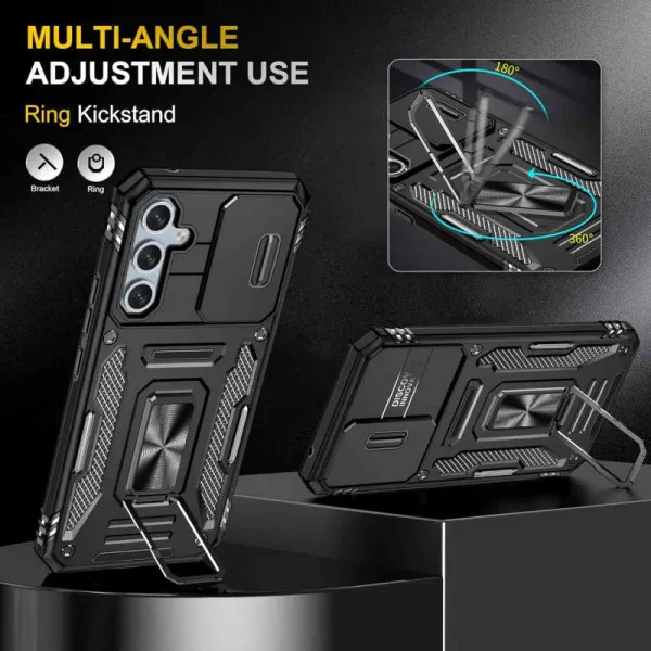 Ударопрочный чехол Camshield Army Ring для Samsung Galaxy S23+ — Черный — фото 5 Ударопрочный чехол Camshield Army Ring для Samsung Galaxy S23+ — Черный — фото 5