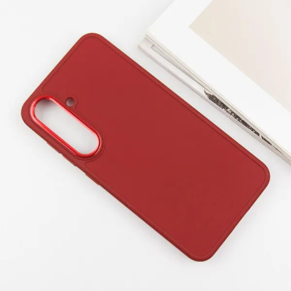 TPU чехол Bonbon Metal Style для Samsung Galaxy S23+ — Красный — фото 3