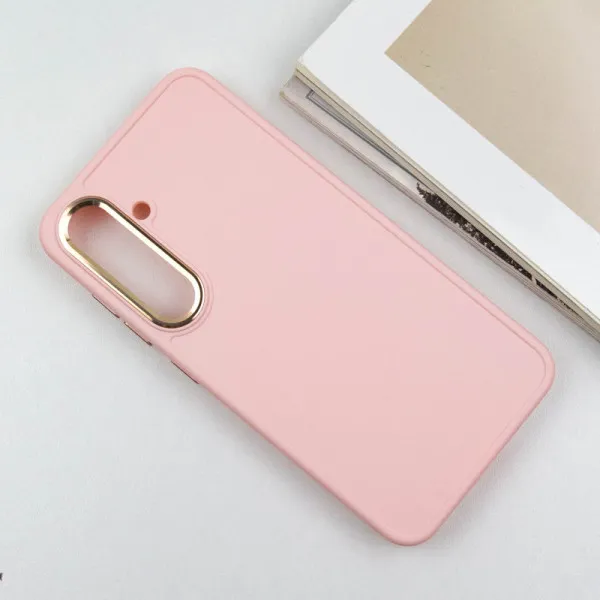 TPU чехол Bonbon Metal Style для Samsung Galaxy S23+ — Розовый — фото 3