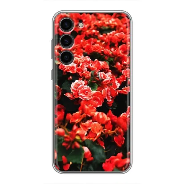 Чехол с принтом «Цветы красные» для Samsung Galaxy S23 Plus