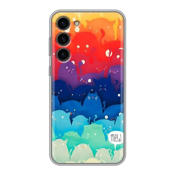 Чехол с принтом «Mew» для Samsung Galaxy S23 Plus