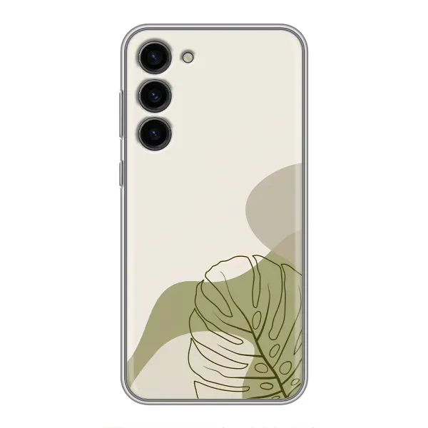 Чехол с принтом «Зеленая монстера дизайн» для Samsung Galaxy S23 Plus