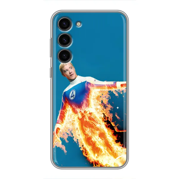 Чехол с принтом «Человек-факел в огне» для Samsung Galaxy S23 Plus Чехол с принтом «Человек-факел в огне» для Samsung Galaxy S23 Plus