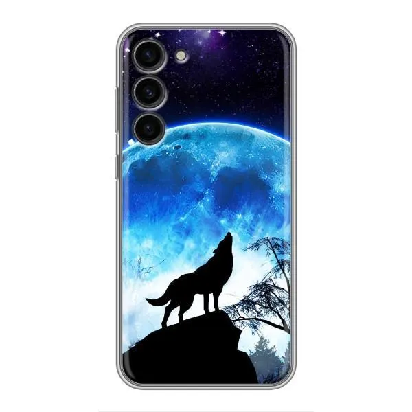 Чехол с принтом «Волк на луну» для Samsung Galaxy S23 Plus