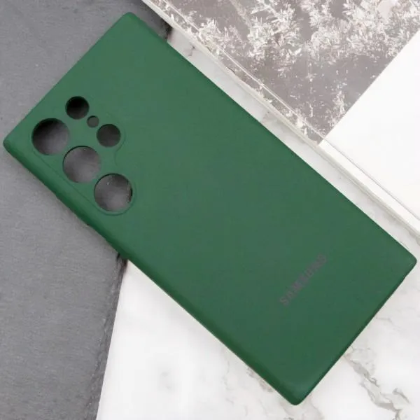 Чохол Silicone Cover Lakshmi Full Camera (AAA) with Logo для Samsung Galaxy S23 Ultra — Зелений — фото 3