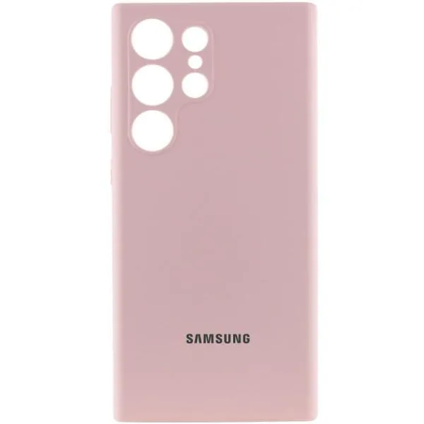 Чохол Silicone Cover Lakshmi Full Camera (AAA) with Logo для Samsung Galaxy S23 Ultra — Рожевий — фото 1