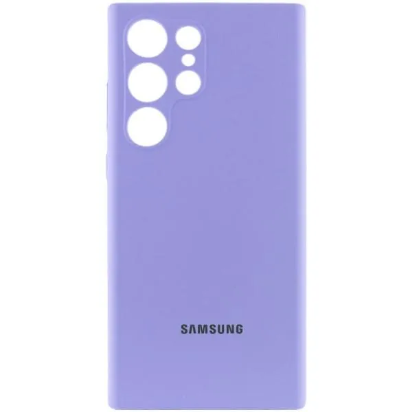 Чохол Silicone Cover Lakshmi Full Camera (AAA) with Logo для Samsung Galaxy S23 Ultra — Бузковий — фото 1
