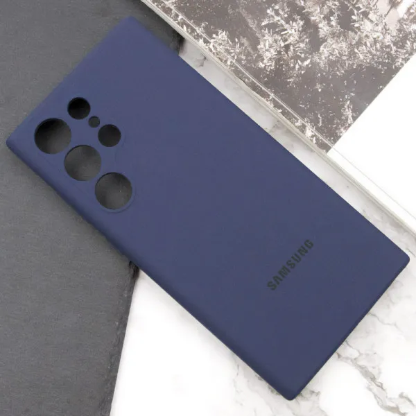 Чохол Silicone Cover Lakshmi Full Camera (AAA) with Logo для Samsung Galaxy S23 Ultra — Темно-синій — фото 5