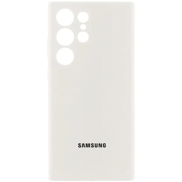 Чохол Silicone Cover Lakshmi Full Camera (AAA) with Logo для Samsung Galaxy S23 Ultra — Білий