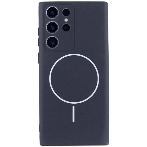 Чохол Silicone Cover Lakshmi Full Camera (AA) with Magnetic Fit для Samsung Galaxy S23 Ultra — Темно-синій