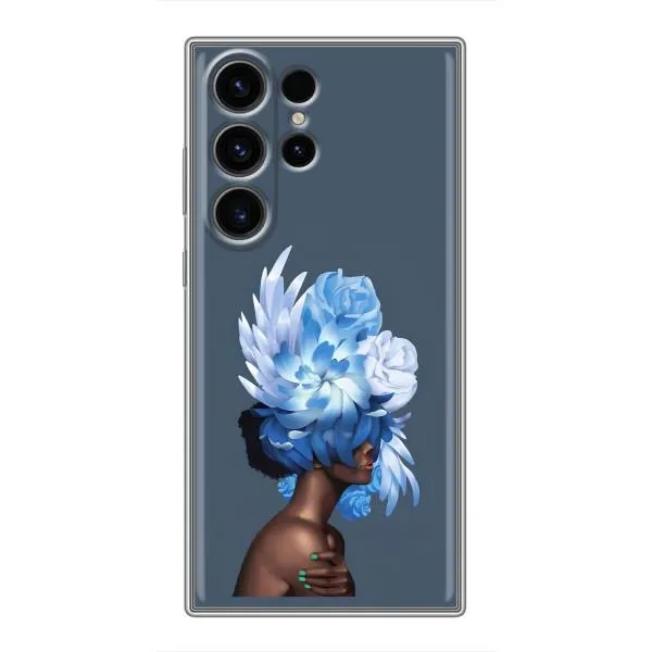 Чехол с принтом «Цветы на голове» для Samsung Galaxy S23 Ultra
