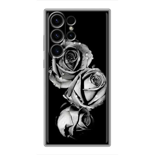 Чохол з принтом «Чорна троянда» для Samsung Galaxy S23 Ultra