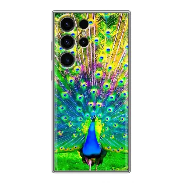 Чехол с принтом «Яркий Павлин» для Samsung Galaxy S23 Ultra