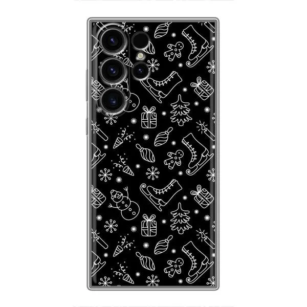 Чехол с принтом «Новогодний фон» для Samsung Galaxy S23 Ultra