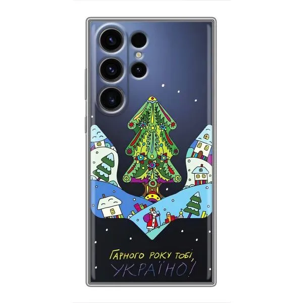 Чехол с принтом «Рождественский герб» для Samsung Galaxy S23 Ultra