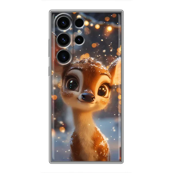 Чехол с принтом «Олененок среди гирлянд» для Samsung Galaxy S23 Ultra