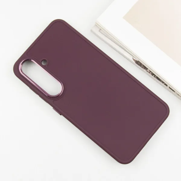TPU чохол Bonbon Metal Style для Samsung Galaxy S23 — Бордовий — фото 3