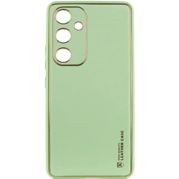 Кожаный чехол Xshield для Samsung Galaxy S23 — Зеленый — фото 1