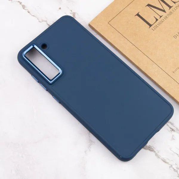 TPU чехол Bonbon Metal Style для Samsung Galaxy S23 — Синий — фото 4