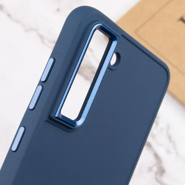 TPU чехол Bonbon Metal Style для Samsung Galaxy S23 — Синий — фото 5
