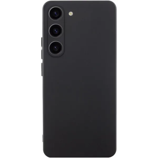Чехол TPU GETMAN Liquid Silk Full Camera для Samsung Galaxy S23 — Черный — фото 1