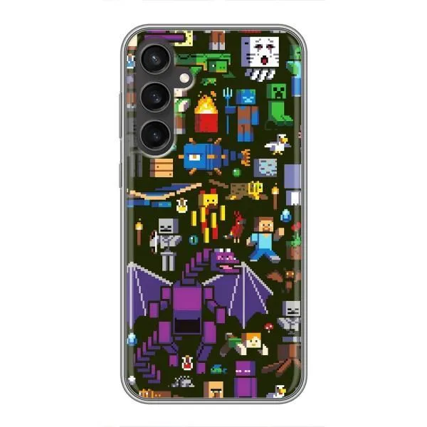 Чохол з принтом «Колаж Майнкрафт» для Samsung Galaxy S23