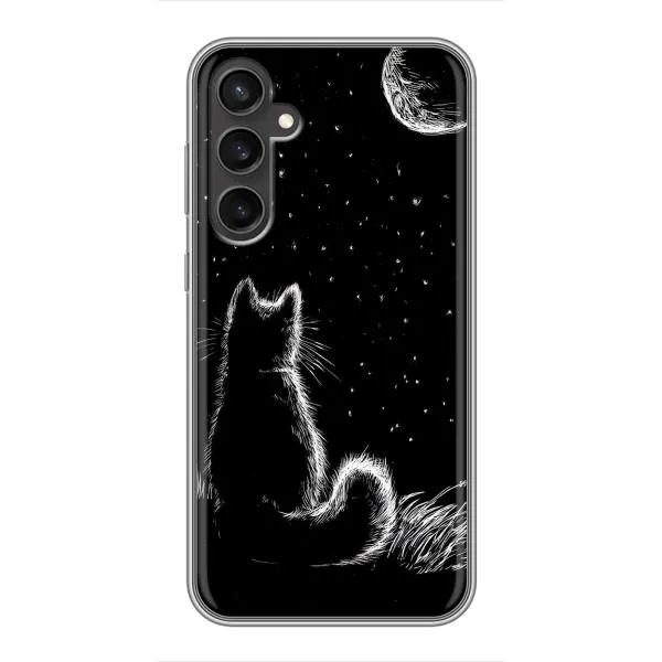Чехол с принтом «Котик и луна» для Samsung Galaxy S23