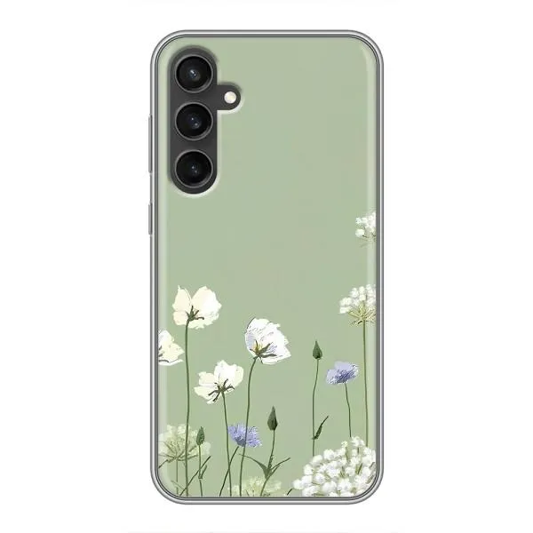 Чехол с принтом «Цветы на зеленом» для Samsung Galaxy S23