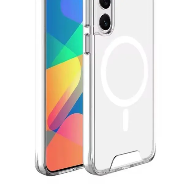 Чехол TPU Space Case with Magnetic Fit для Samsung Galaxy S24 FE — Прозрачный — фото 2