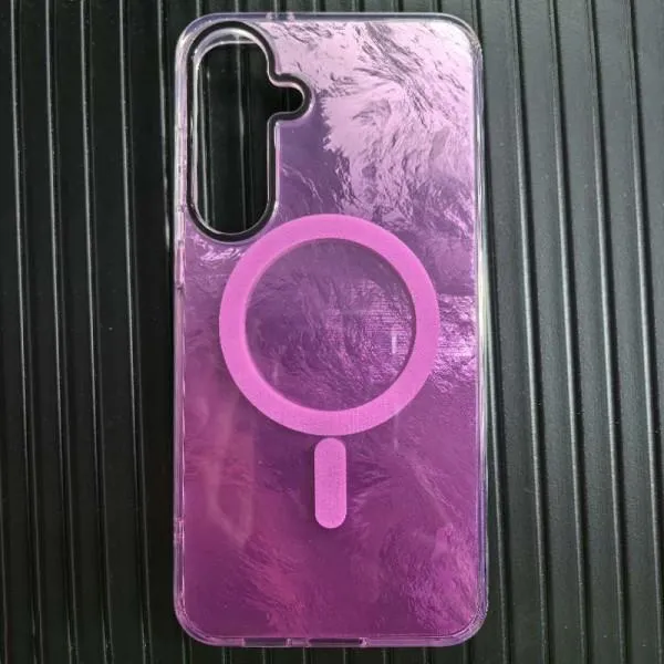 Чехол TPU Shiny Mountain Magnetic Fit для Samsung Galaxy S24 FE — Розовый — фото 4 Чехол TPU Shiny Mountain Magnetic Fit для Samsung Galaxy S24 FE — Розовый — фото 4