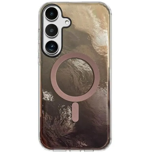 Чехол TPU Shiny Mountain Magnetic Fit для Samsung Galaxy S24 FE — Коричневый — фото 1 Чехол TPU Shiny Mountain Magnetic Fit для Samsung Galaxy S24 FE — Коричневый — фото 1
