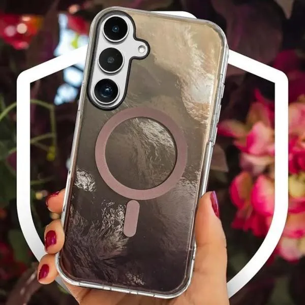 Чехол TPU Shiny Mountain Magnetic Fit для Samsung Galaxy S24 FE — Коричневый — фото 3 Чехол TPU Shiny Mountain Magnetic Fit для Samsung Galaxy S24 FE — Коричневый — фото 3