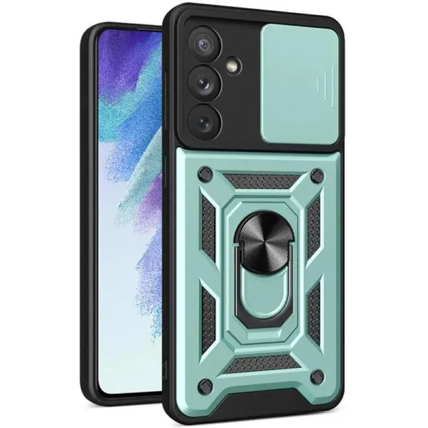 Чехол Ummi Camshield Serge Ring для Samsung Galaxy S24 FE — Зеленый — фото 1 Чехол Ummi Camshield Serge Ring для Samsung Galaxy S24 FE — Зеленый — фото 1