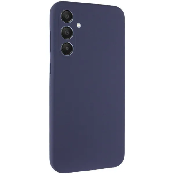 Чехол Silicone Cover Lakshmi Full Camera (AAA) для Samsung Galaxy S24 FE — Темно-синий — фото 1