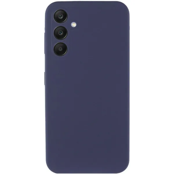 Чехол Silicone Cover Lakshmi Full Camera (AAA) для Samsung Galaxy S24 FE — Темно-синий — фото 2