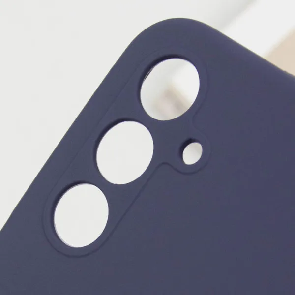 Чехол Silicone Cover Lakshmi Full Camera (AAA) для Samsung Galaxy S24 FE — Темно-синий — фото 5
