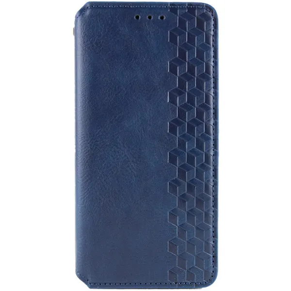 Кожаный чехол-книжка GETMAN Cubic (PU) для Samsung Galaxy S24 FE — Синий — фото 1
