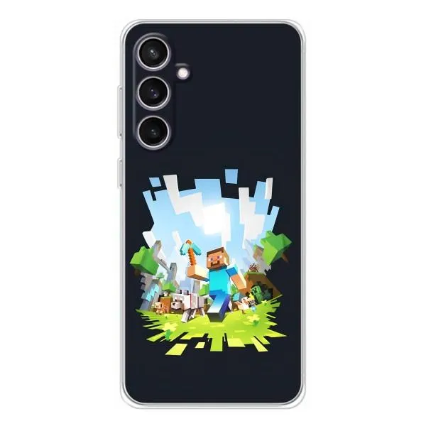 Чехол с принтом «персонажи Minecraft» для Samsung Galaxy S24 FE Чехол с принтом «персонажи Minecraft» для Samsung Galaxy S24 FE