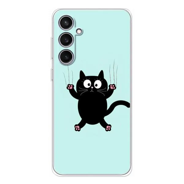 Чехол с принтом «Падающий кот» для Samsung Galaxy S24 FE
