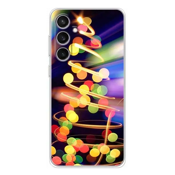 Чехол с принтом «Елка с гирлянд» для Samsung Galaxy S24 FE