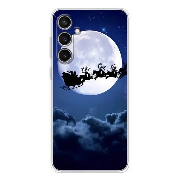 Чехол с принтом «Санта - луна» для Samsung Galaxy S24 FE