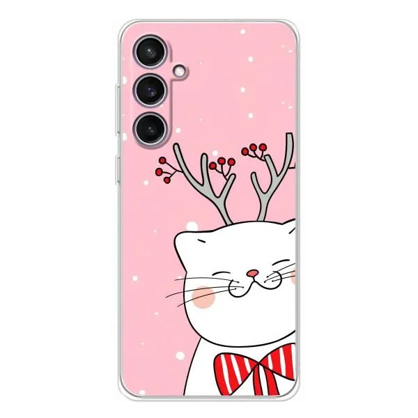 Чехол с принтом «Зимний кот» для Samsung Galaxy S24 FE