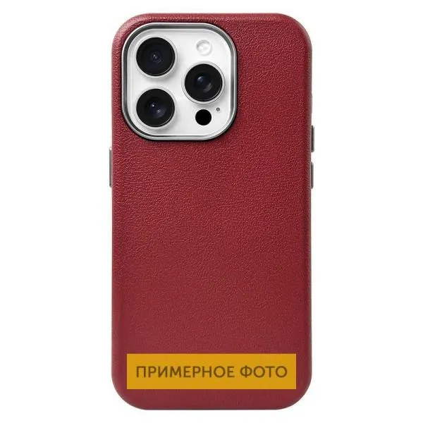 Шкіряний чохол Leather Case Metal Buttons для Samsung Galaxy S24+ / S25+ — Червоний — фото 5